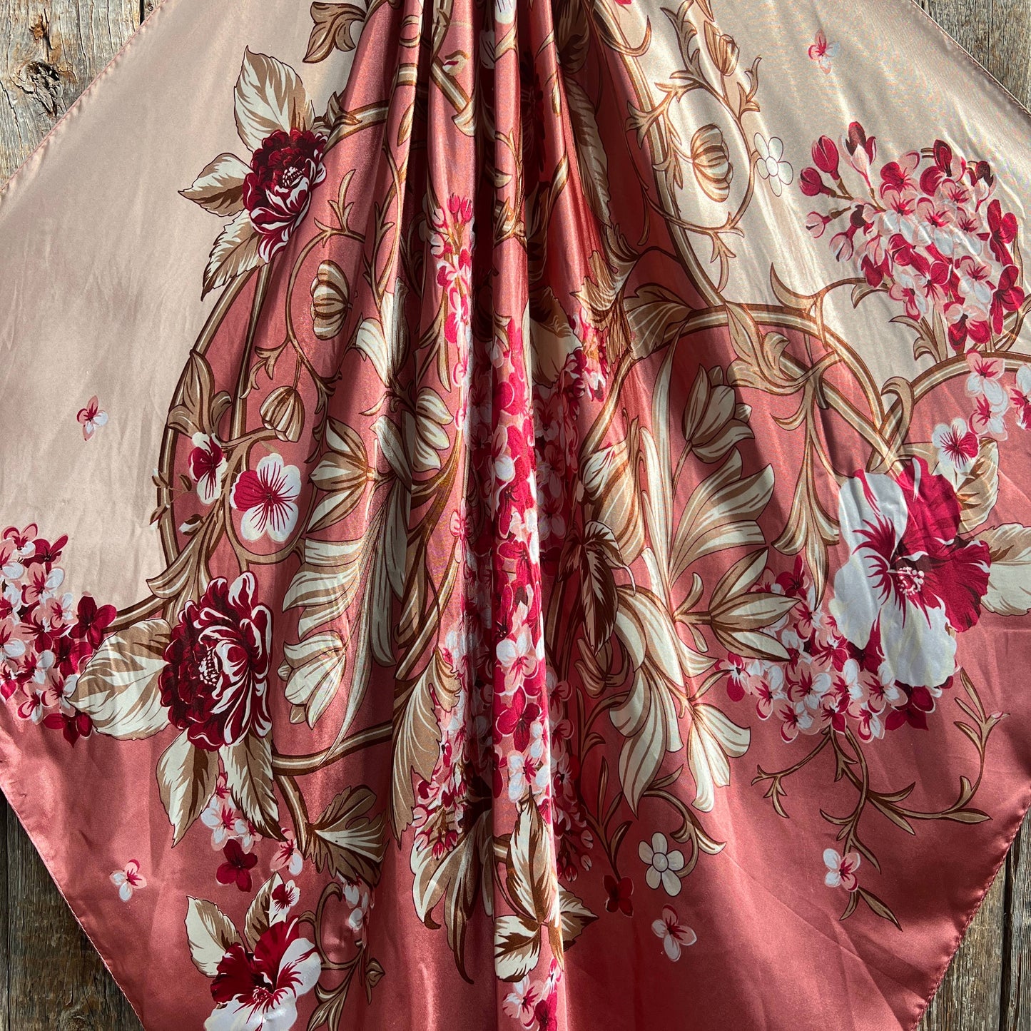 Raspberry Pink Floral Wild Rag