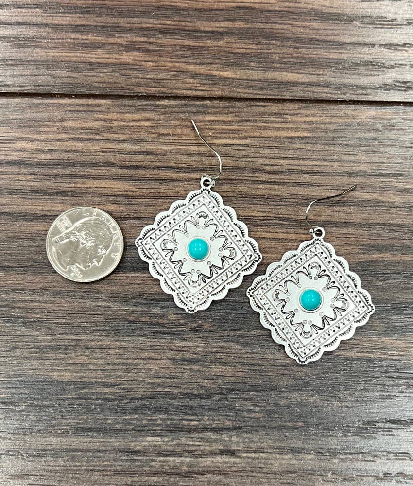 Concho Turquoise Earrings