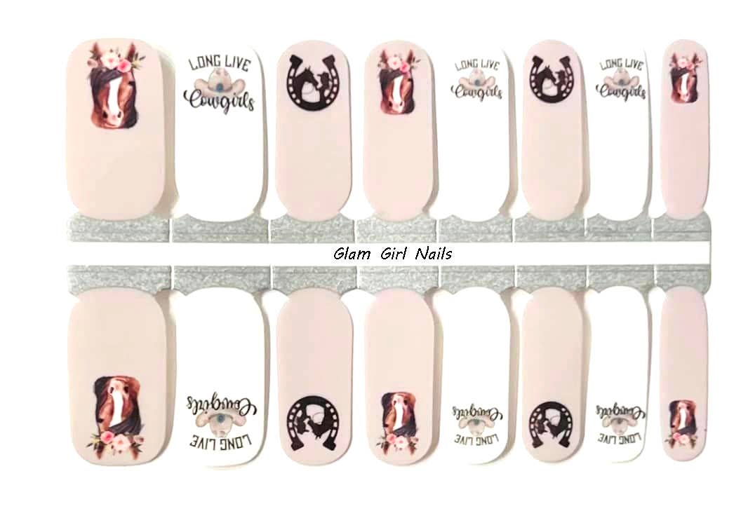 Long Live Cowgirls Western Nail Wraps