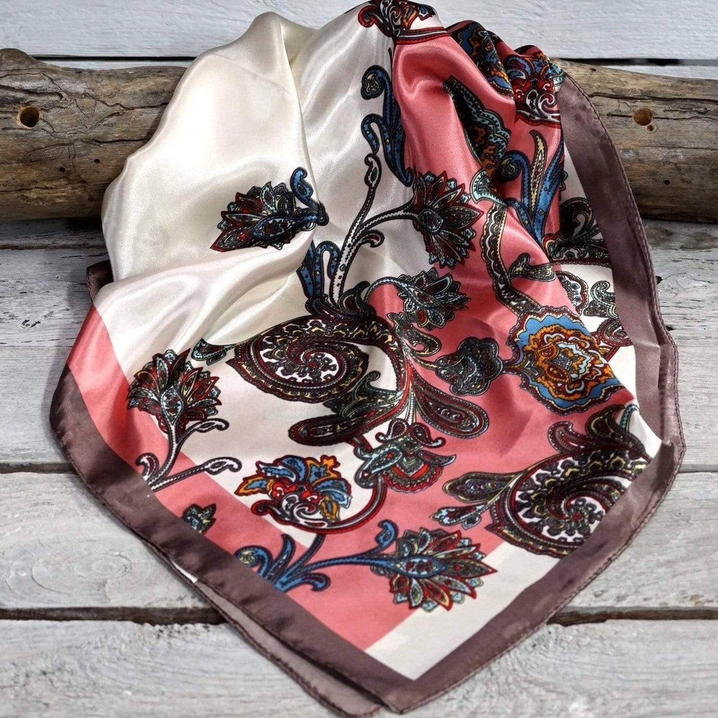 Pink & Brown Paisley Wild Rag