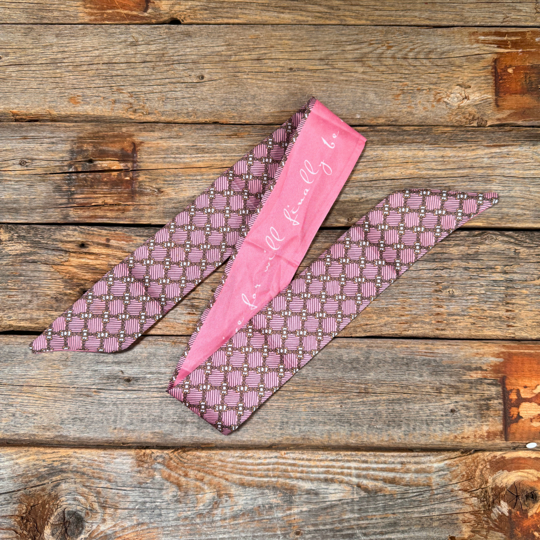 Pink and Gold Western Skinny Mini Wild Rag