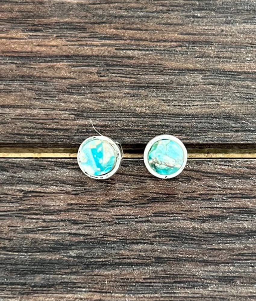 6mm Round Gemstone Stud Earrings