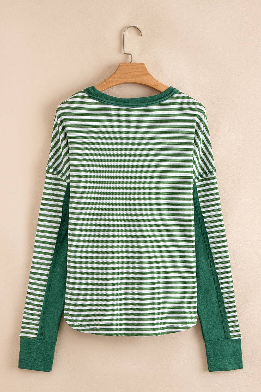Striped Knit Drop Shoulder Top
