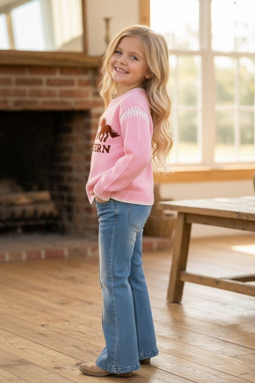 Pink Western Sweater