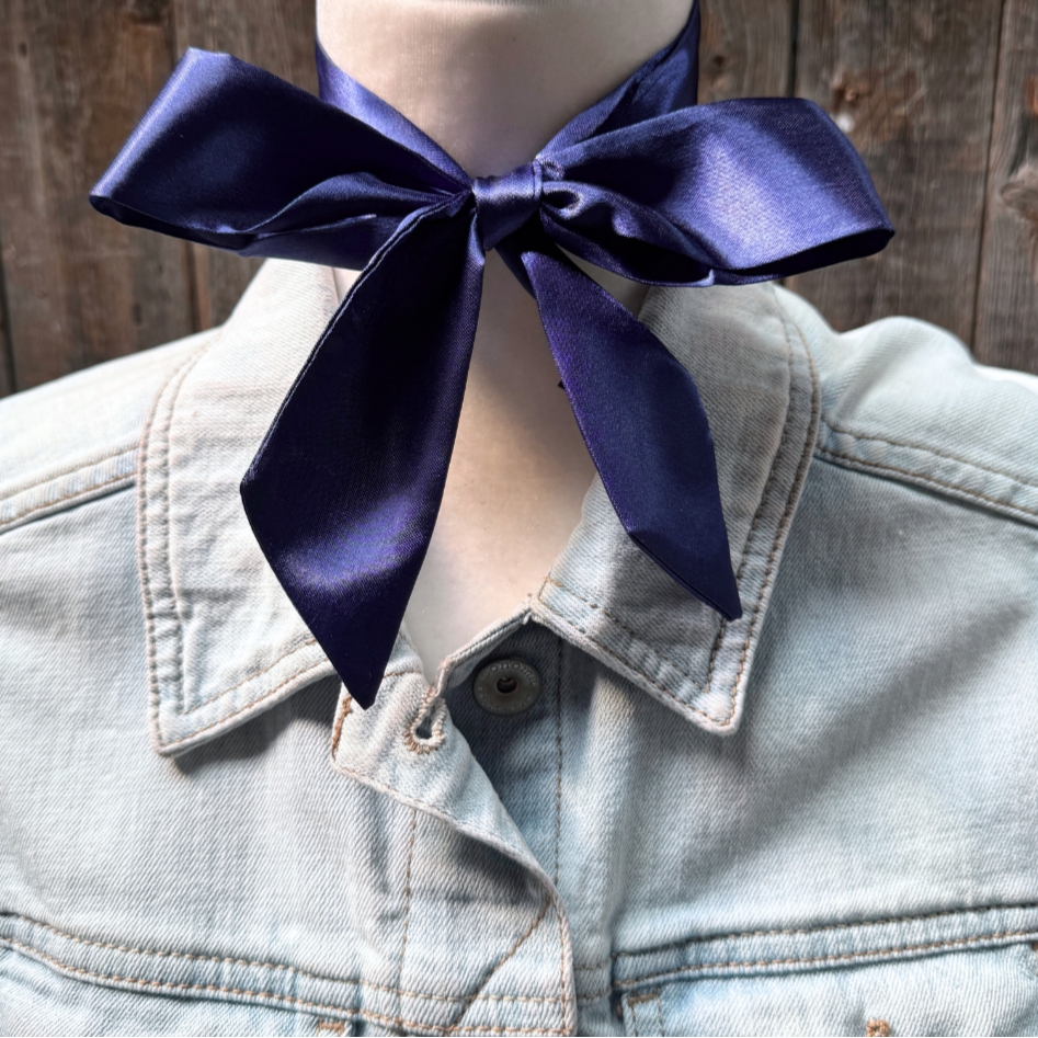 Dark Blue Western Skinny Mini Wild Rag