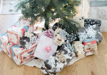 Black Cowhide Wrapping Paper
