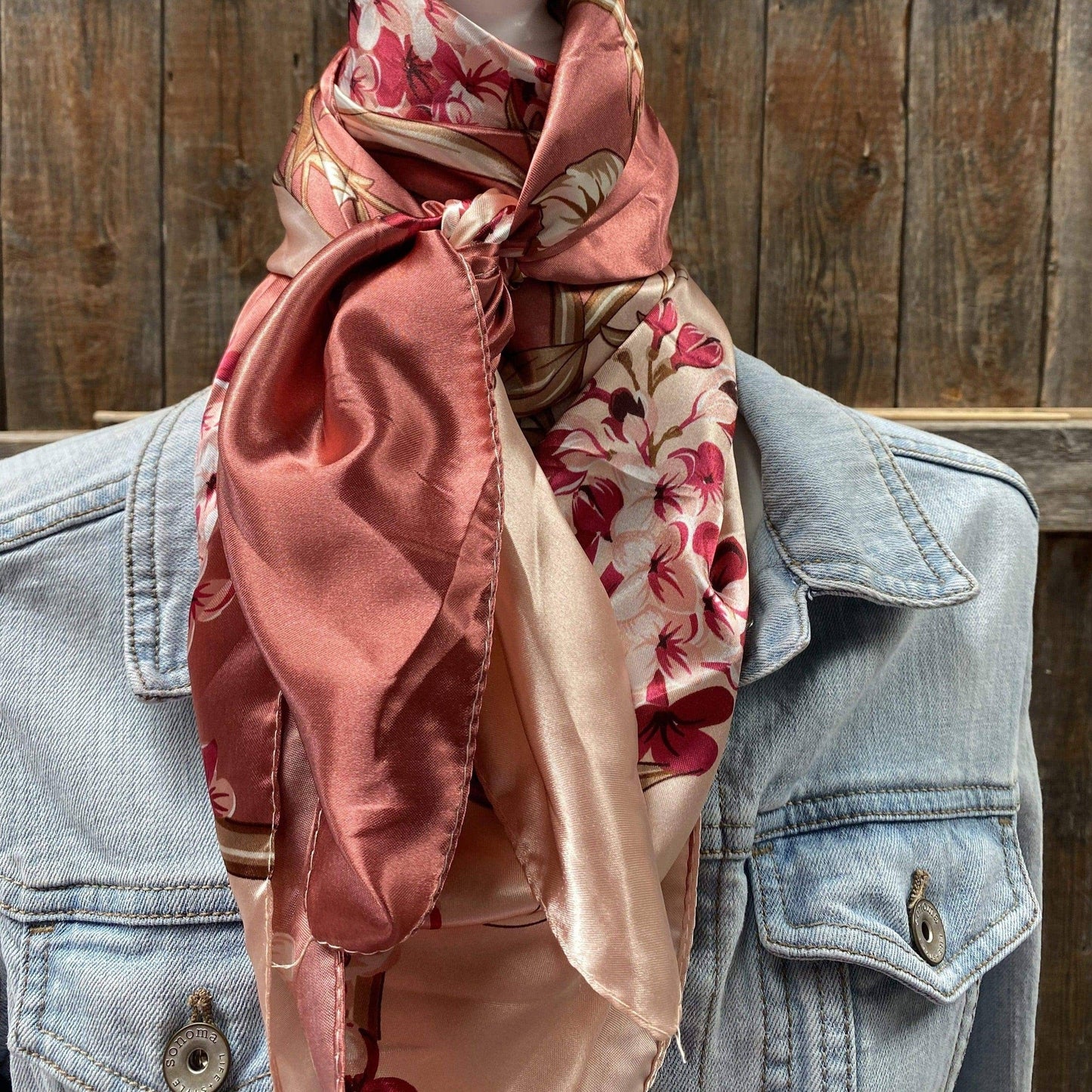 Raspberry Pink Floral Wild Rag