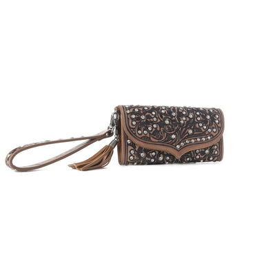 Myra Wildflower Story Handtooled Leather Wallet