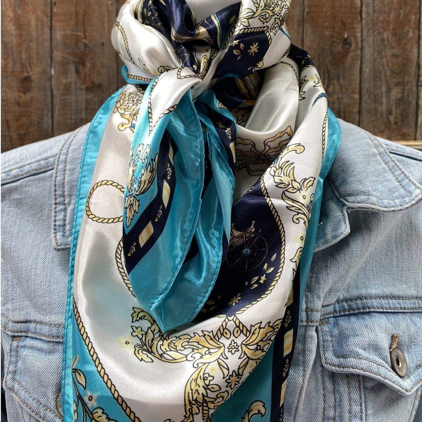 Ornate Turquoise Wild Rag