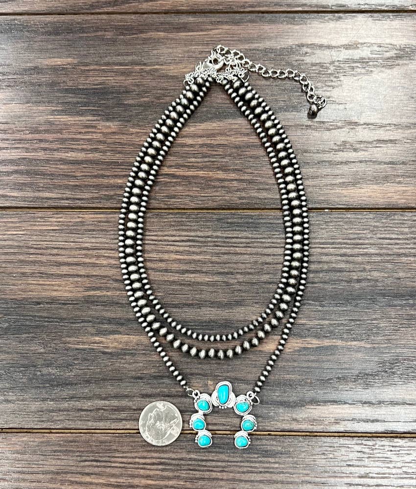 Handmade Squash Naha Turquoise Necklace
