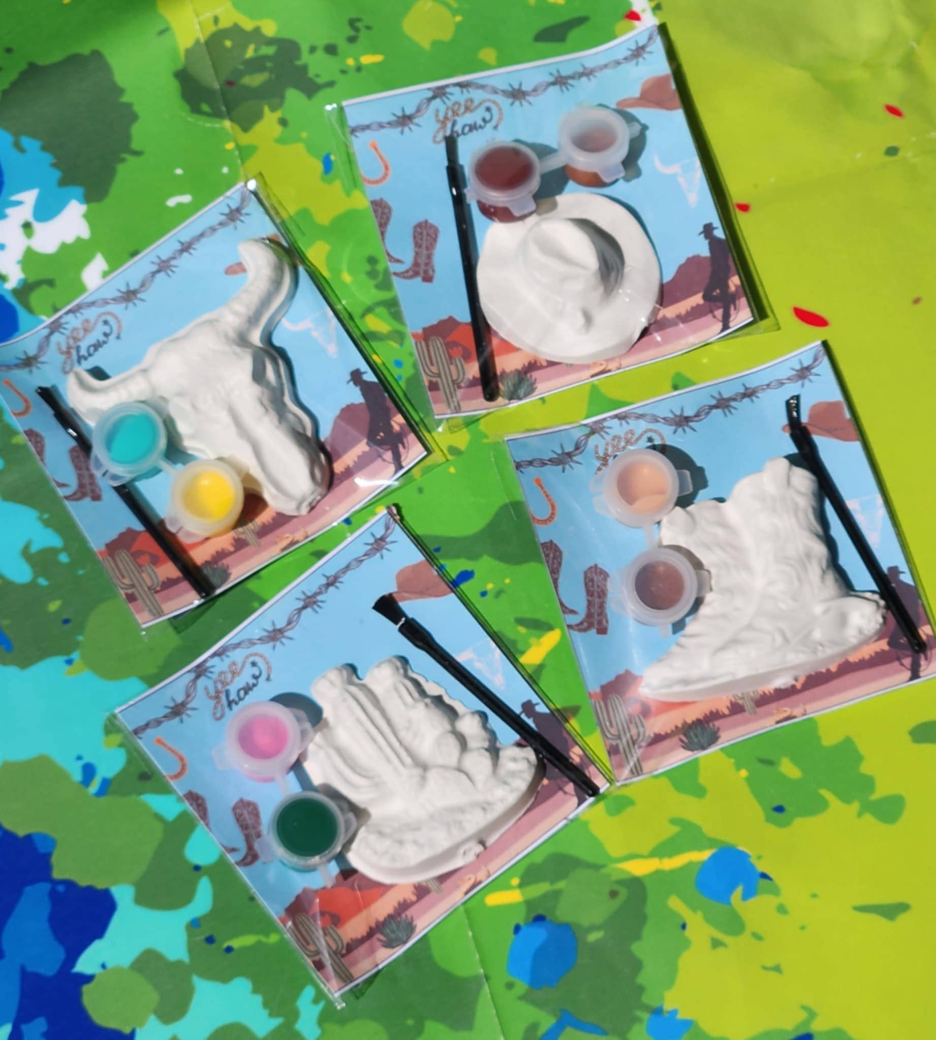 Western-Themed Plaster Paint Kits for Kids