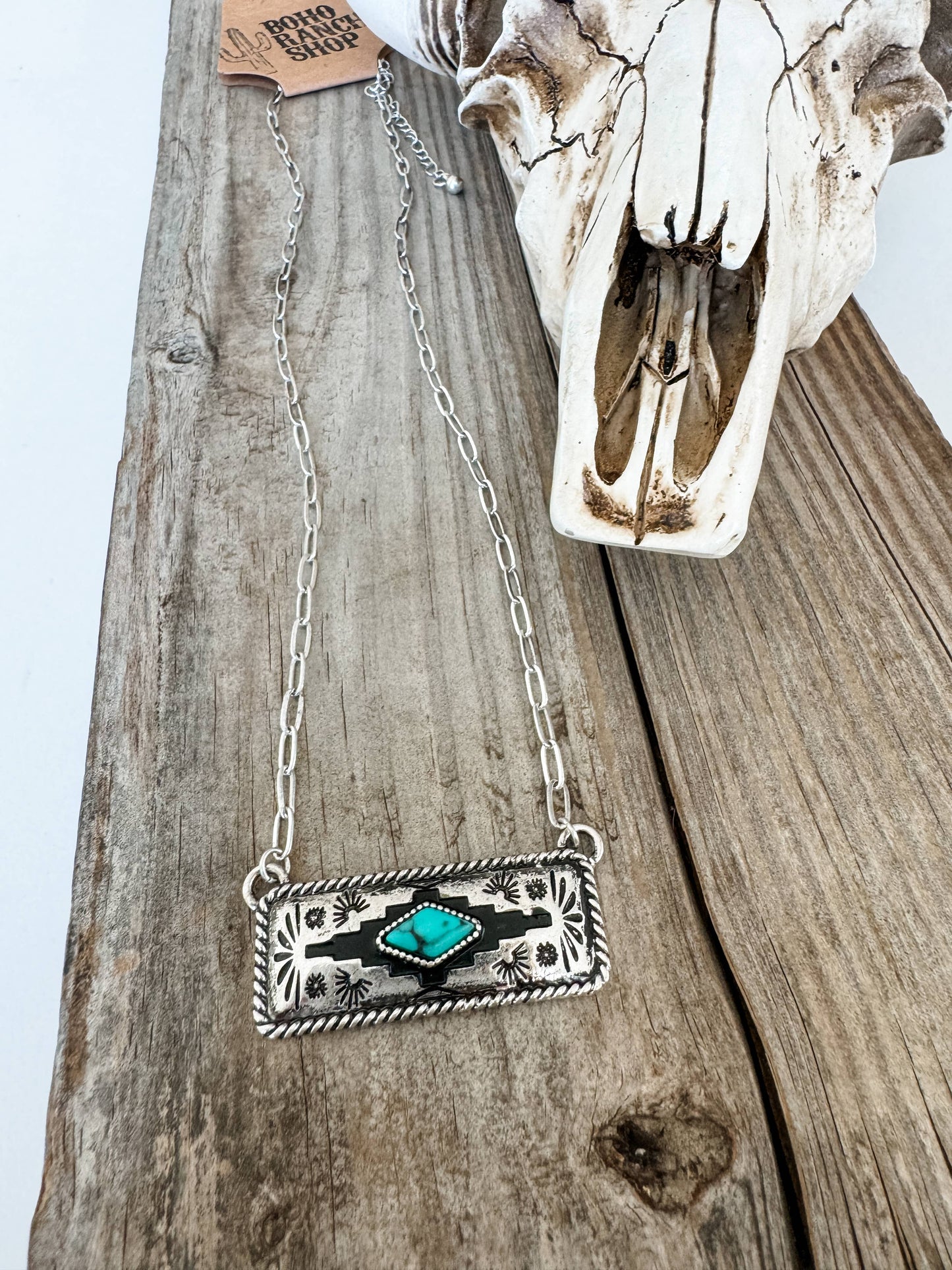 Western Aztec Pendant Necklace
