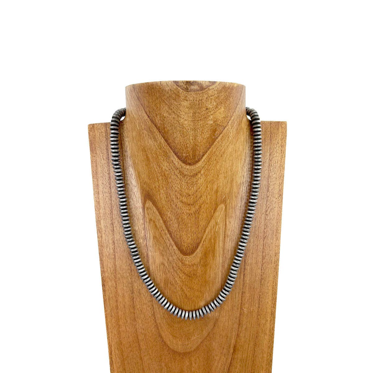 8mm Roundel Silver Necklace