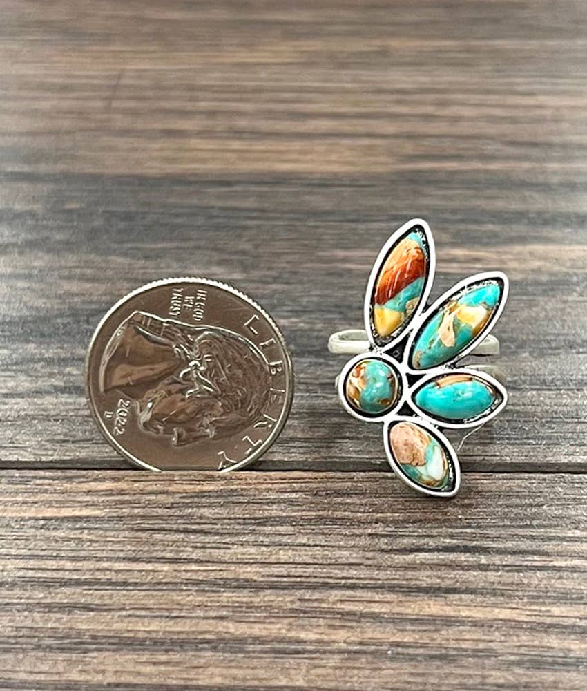 Gemstone Adjustable Ring