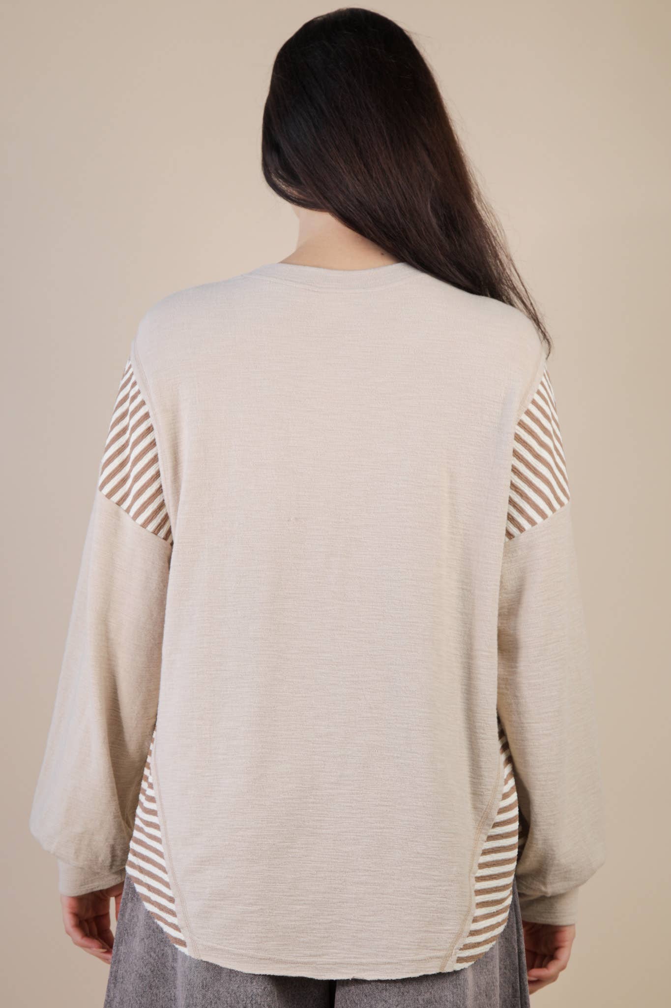 Oversized Western Graphic Knit Top