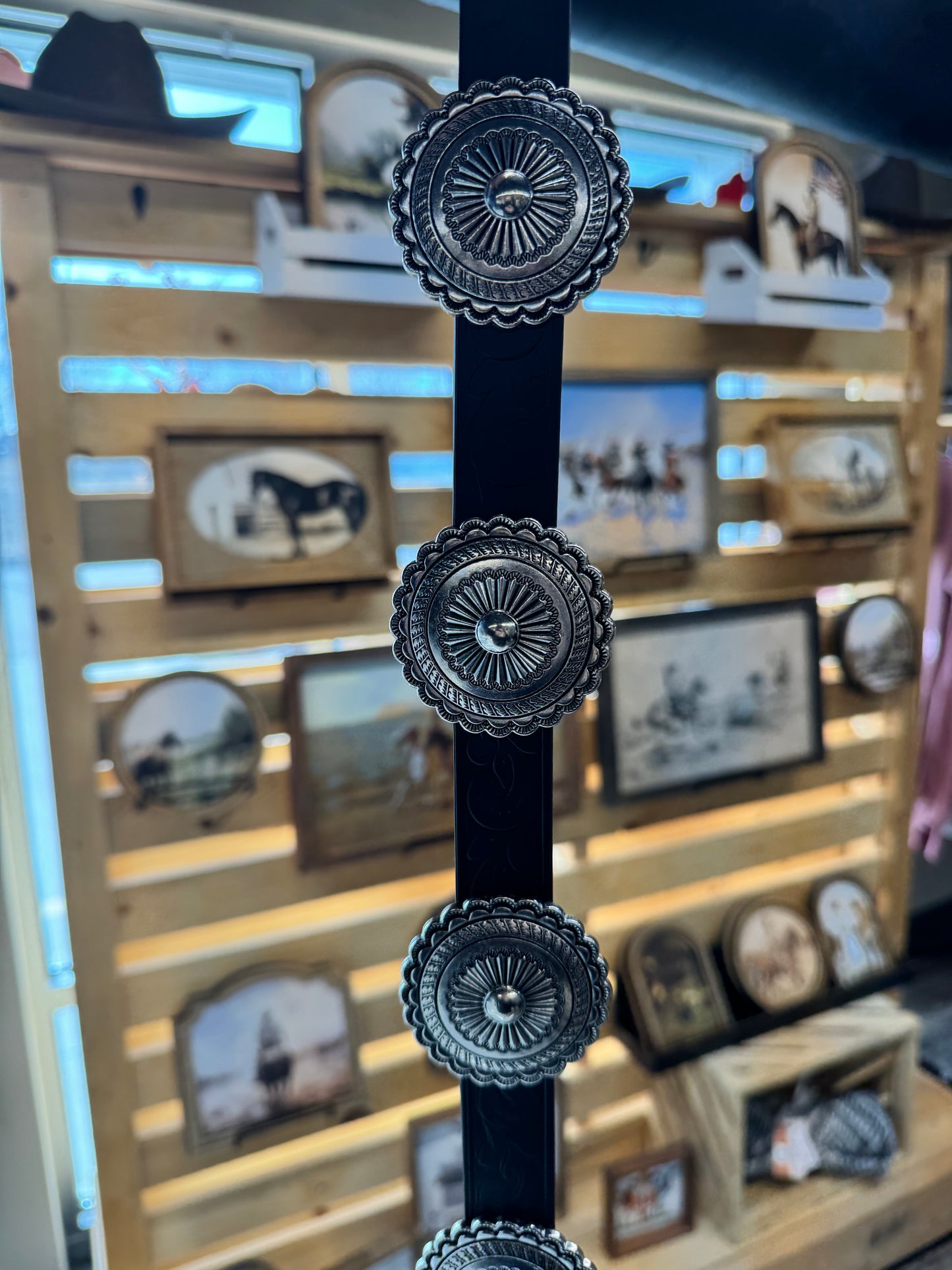 Black Circle Concho Belt