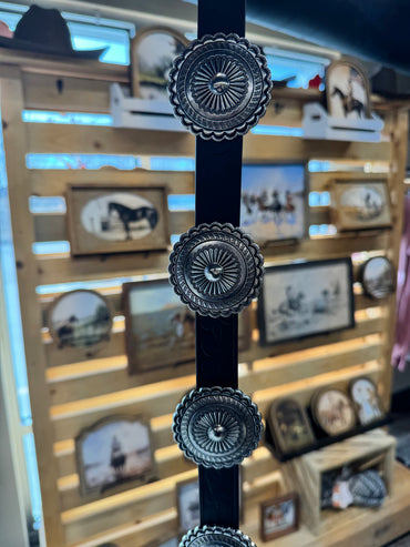 Black Circle Concho Belt