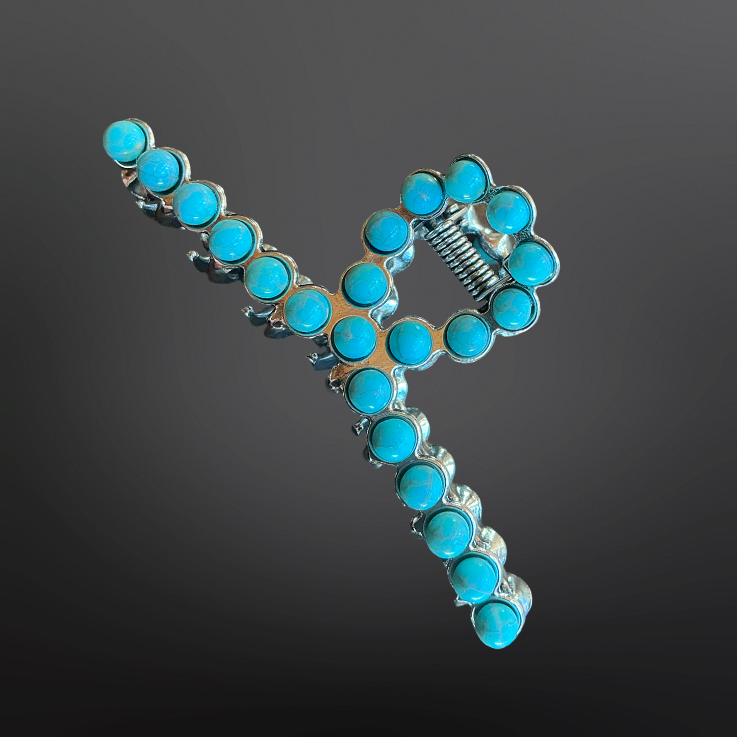 Faux Mini Turquoise Claw Clip