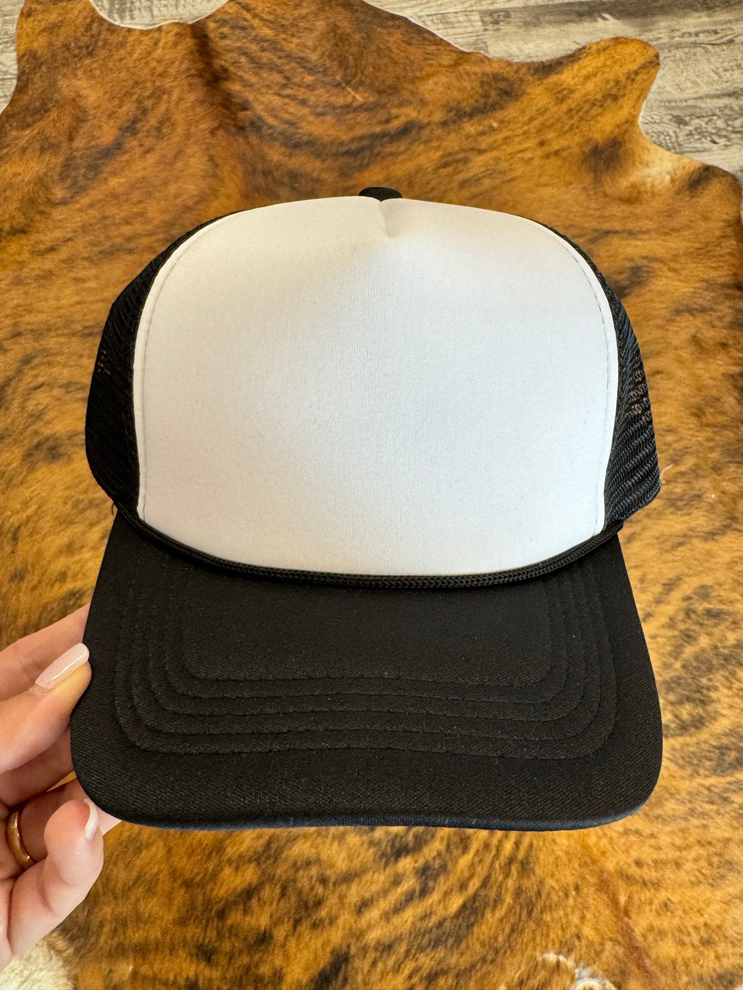 White & Black Trucker Hat