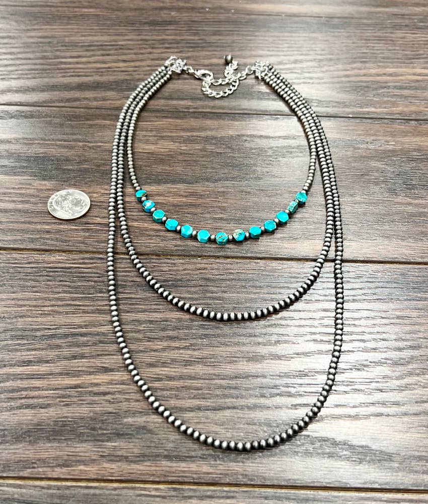 Handmade Navajo Hexa Gemstone Necklace
