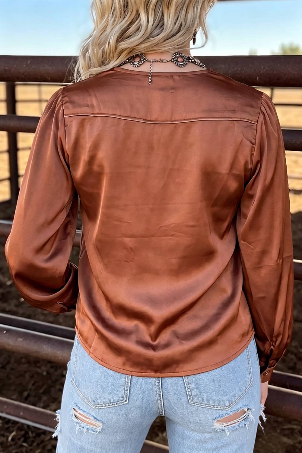 Pearl Snap Cinnamon Shirt