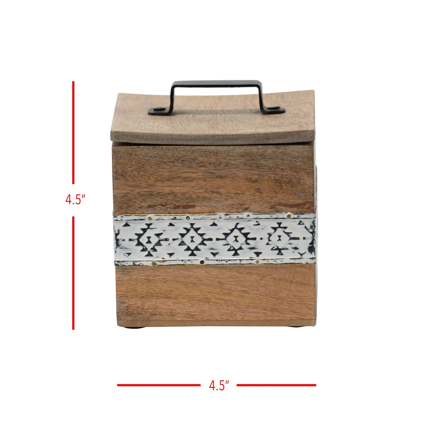 Amos Wood Jewelry Trinket Storage Box