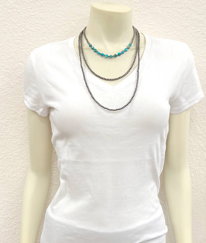 Handmade Navajo Hexa Gemstone Necklace