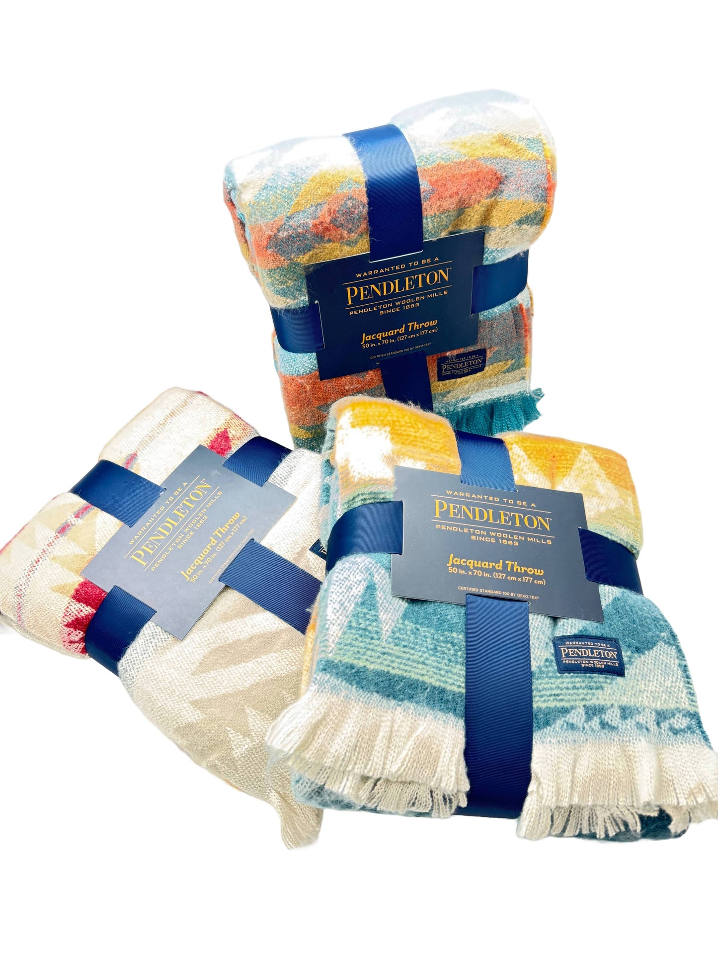 Pendleton Jacquard Polyester Blanket Throw 50 x 70" Assorted