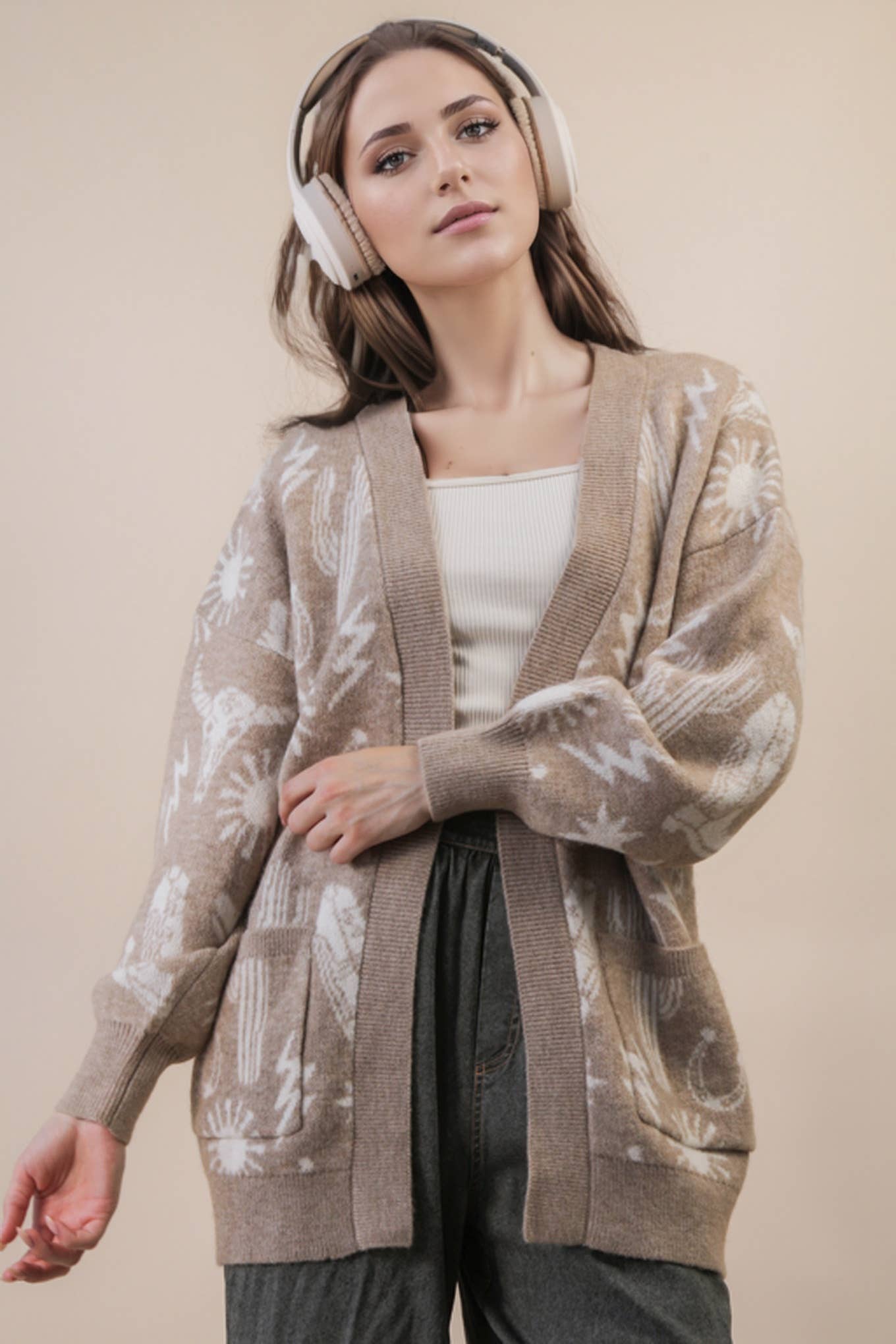 Oversized Western Cardigan