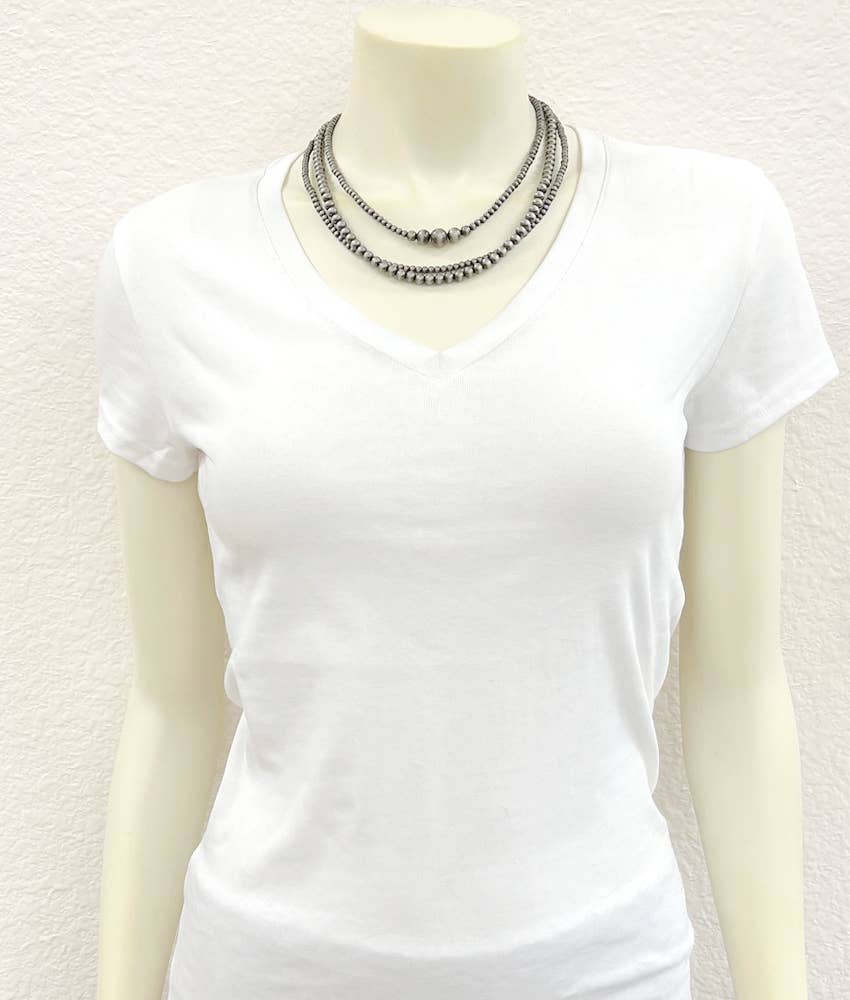 18" 3-strand Navajo Bead Necklace