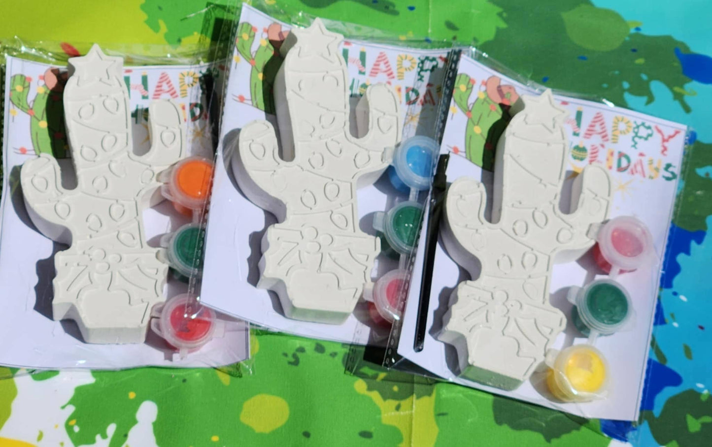 Christmas Cactus Plaster Paint Kits