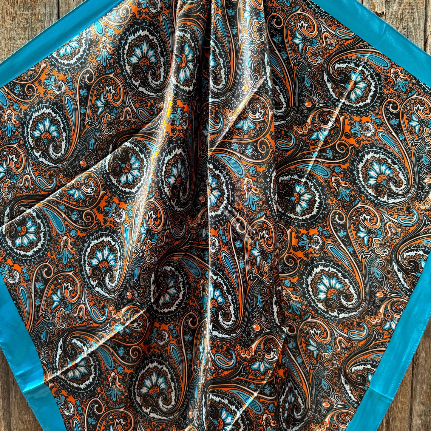 Blue Floral Wild Rag