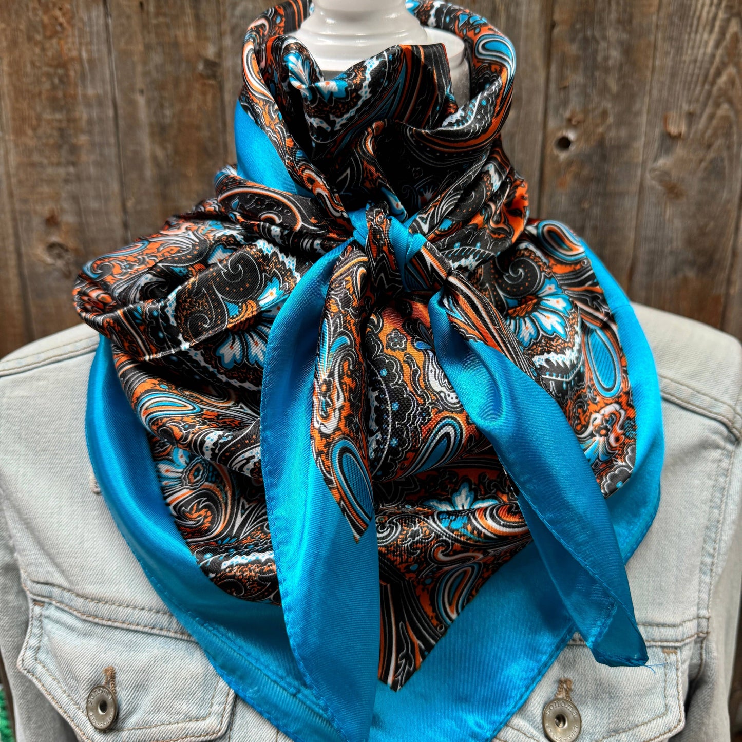 Blue Floral Wild Rag