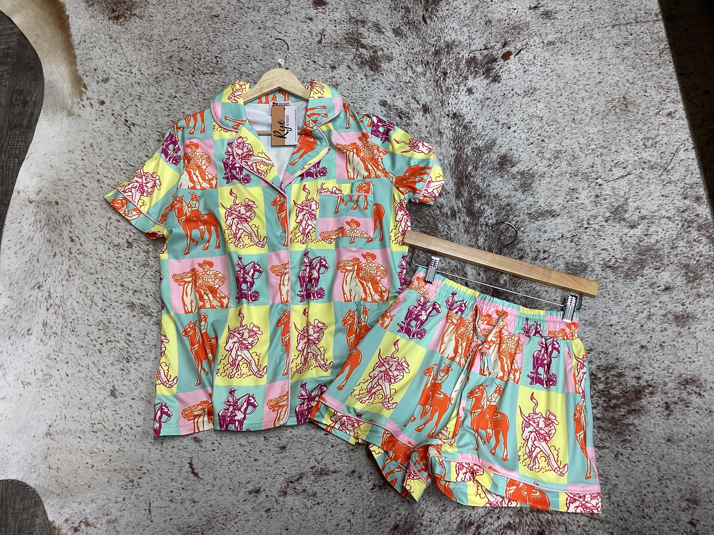 Pastel Cowboy PJ Set