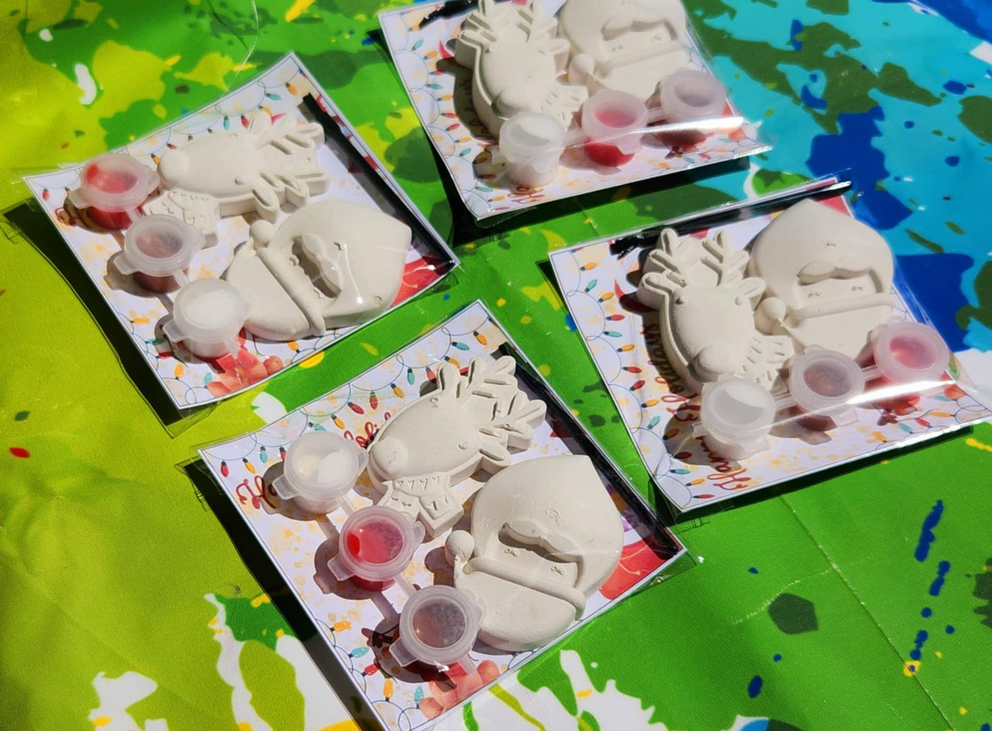 Santa & Reindeer Plaster Paint Kits