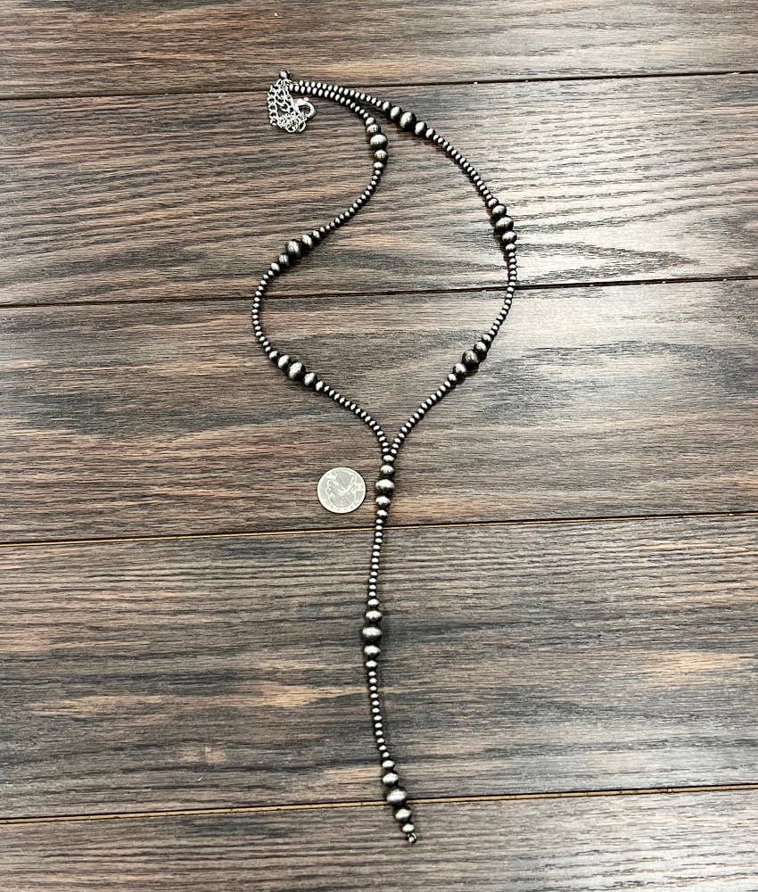 31" Clustered Navajo Bead Tassel Necklace