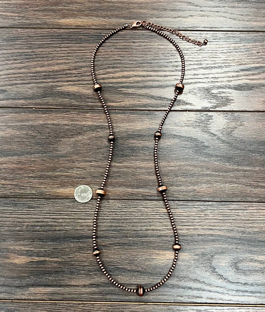 Handmade Rondelle Copper Navajo Bead Necklace