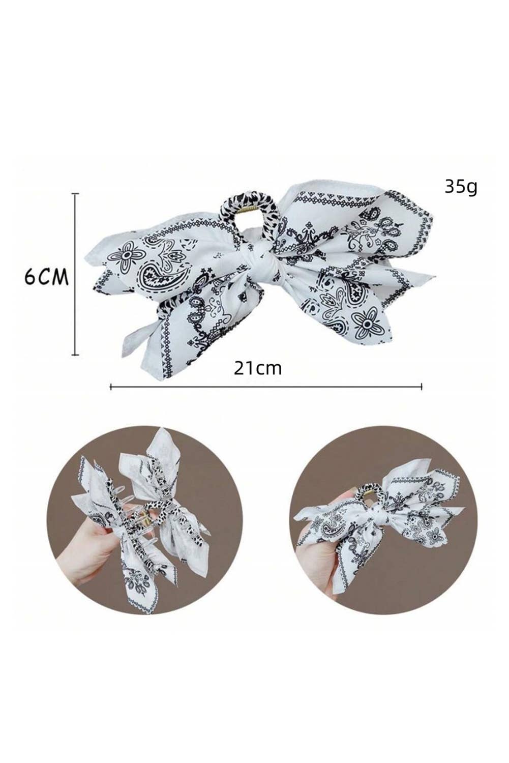 Paisley Bow Knot Hair Clip