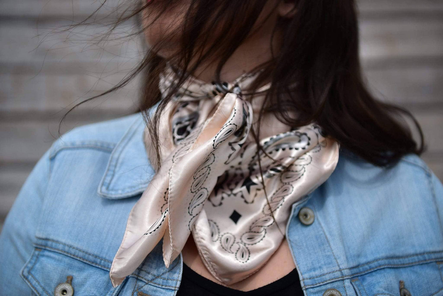 Pink & Silver Paisley Wild Rag
