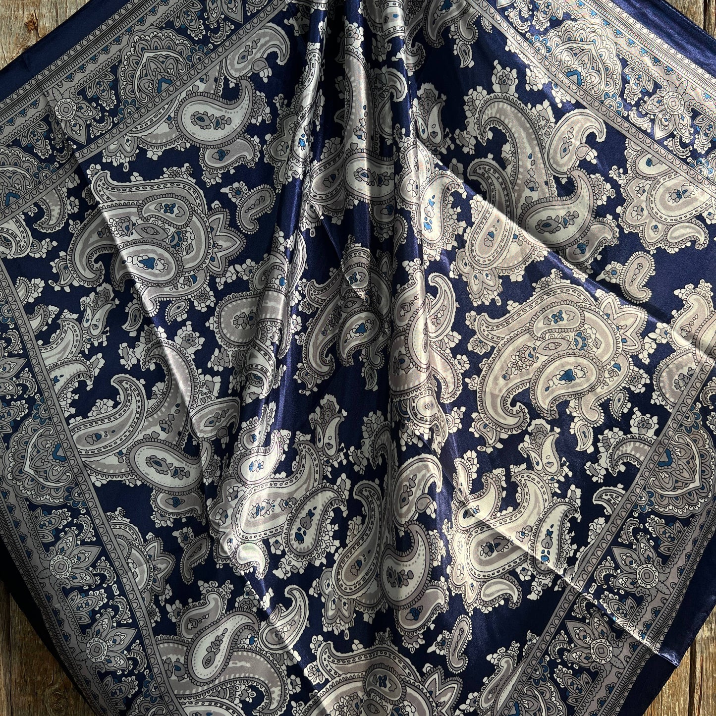 Blue Paisley Wild Rag