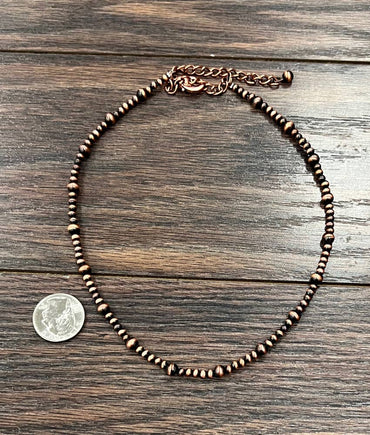 16" Copper Bead Necklace