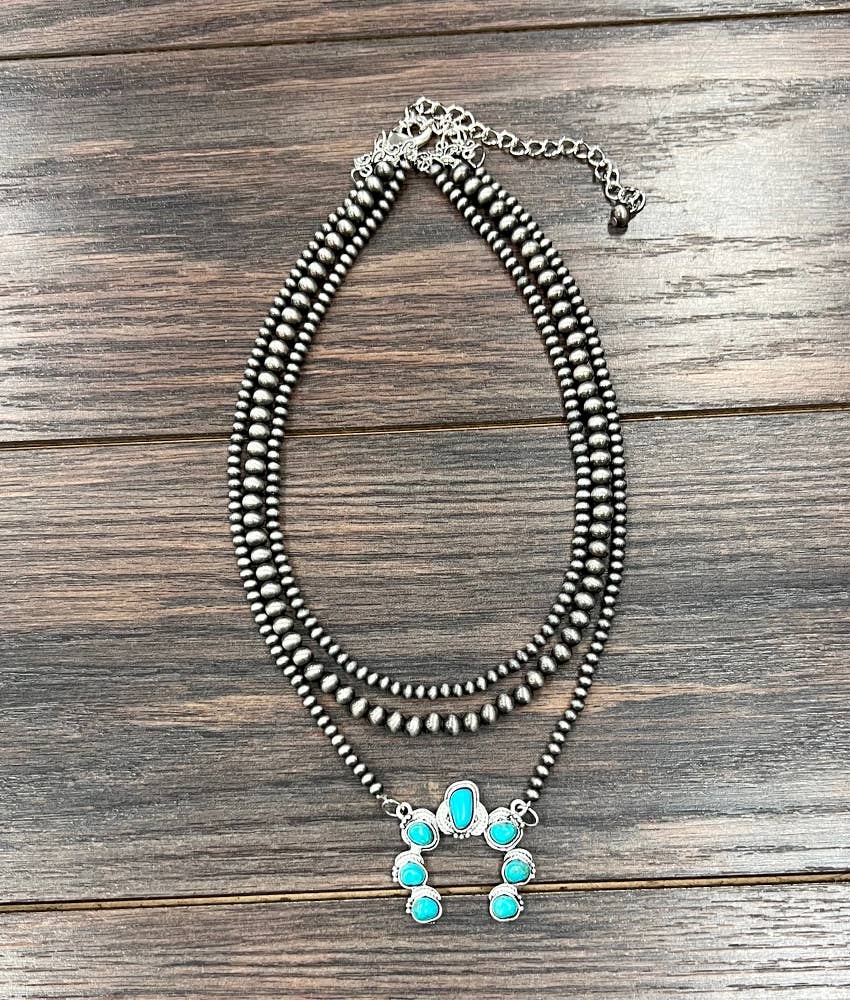 Handmade Squash Naha Turquoise Necklace