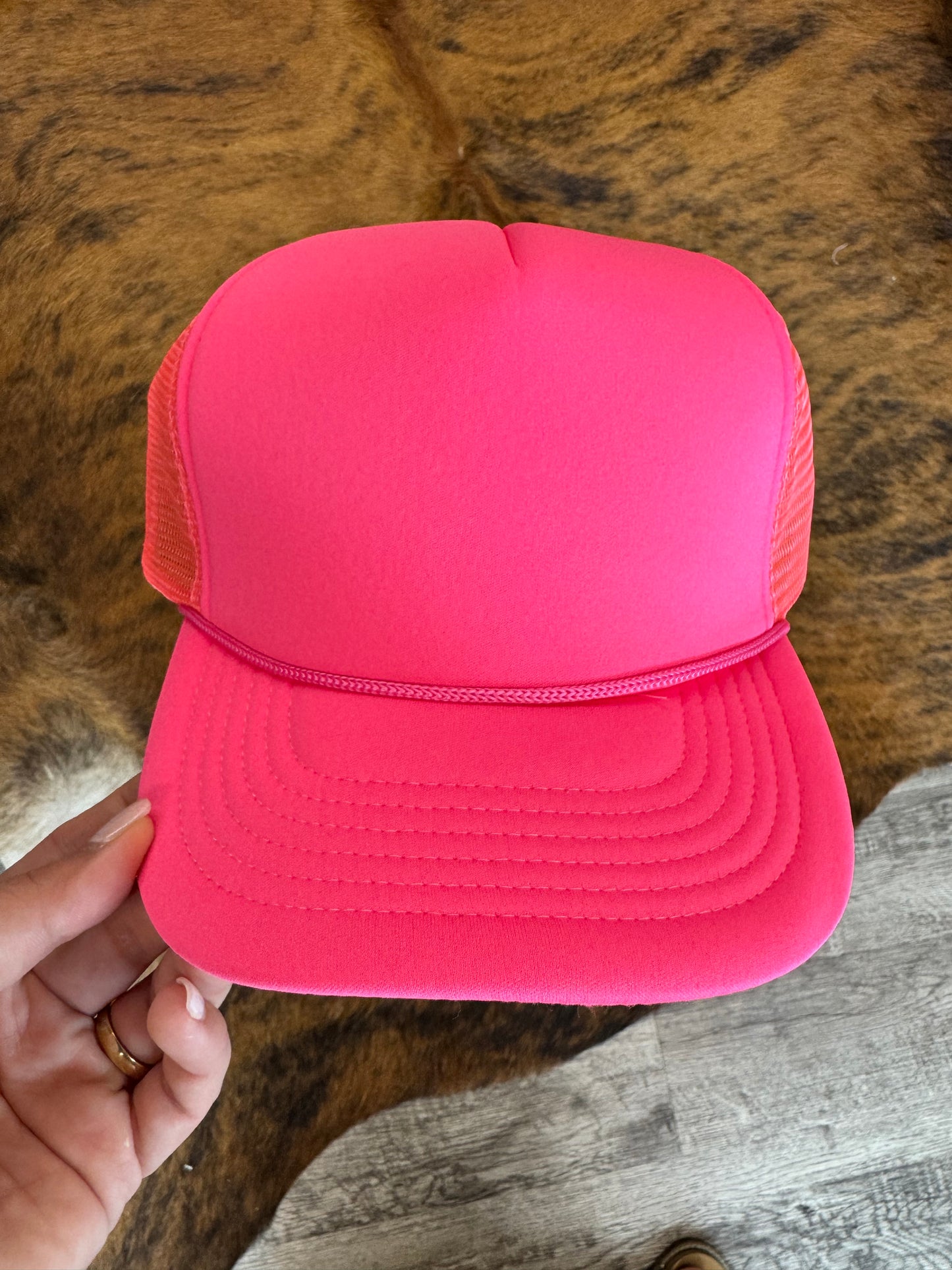 Neon Pink Trucker Hat