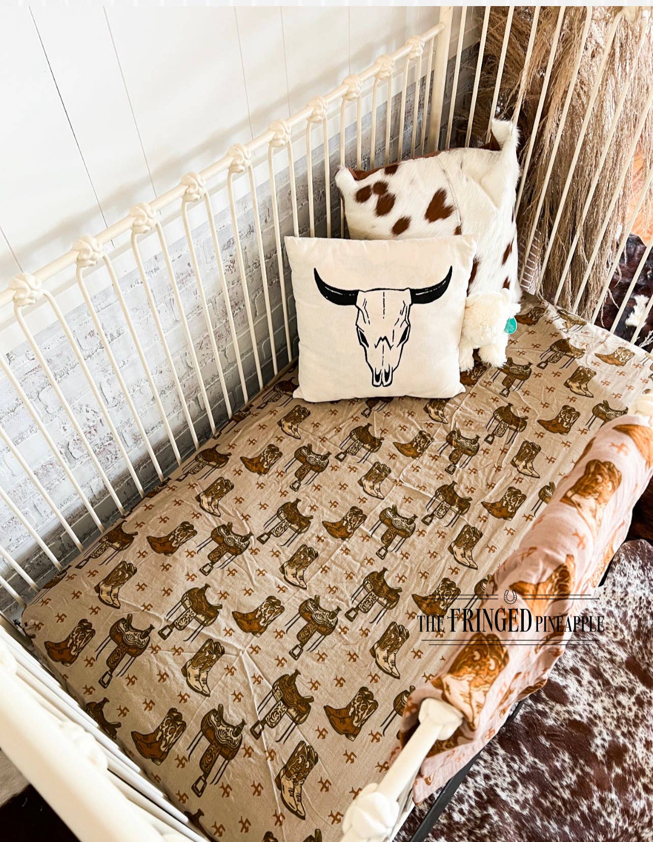 Saddle Up Fitted Crib Sheets