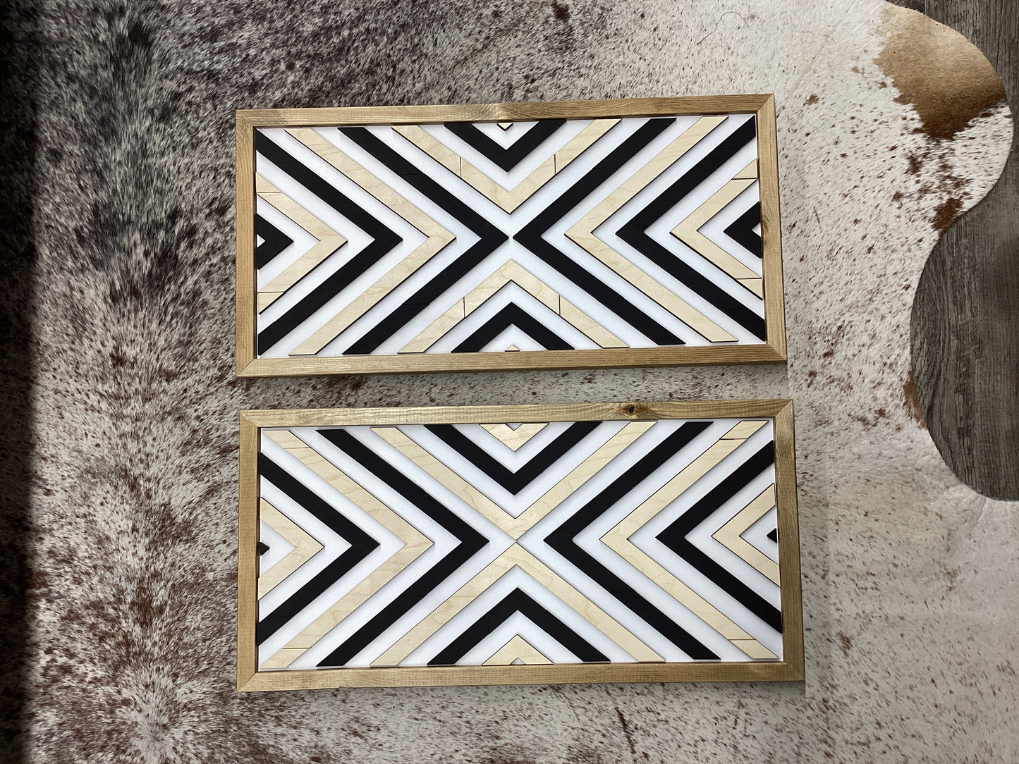 Black, White and Natural Aztec Wall Decor