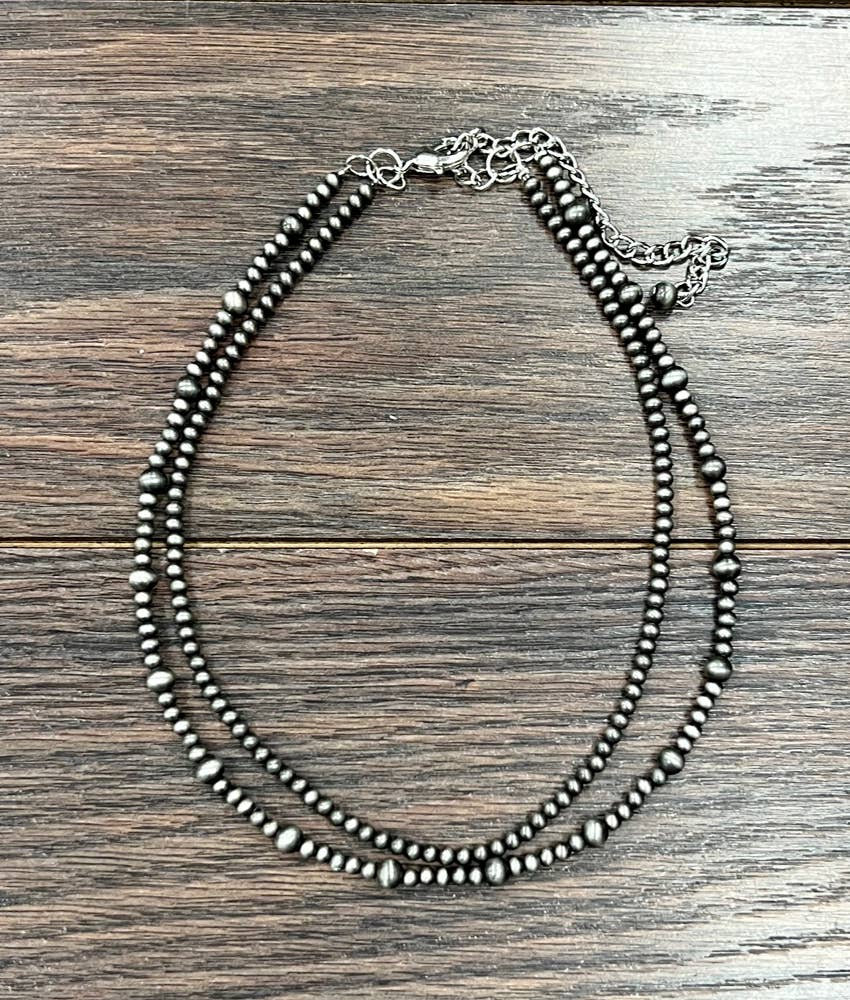 16" Bead 2 Strand Necklace