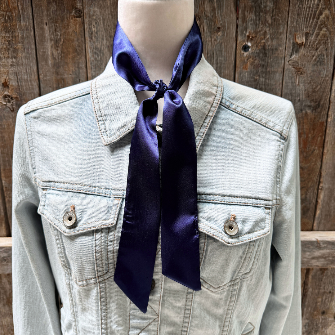 Dark Blue Western Skinny Mini Wild Rag