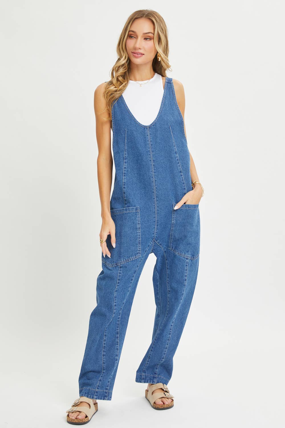 One and Done Denim Jumpsuit