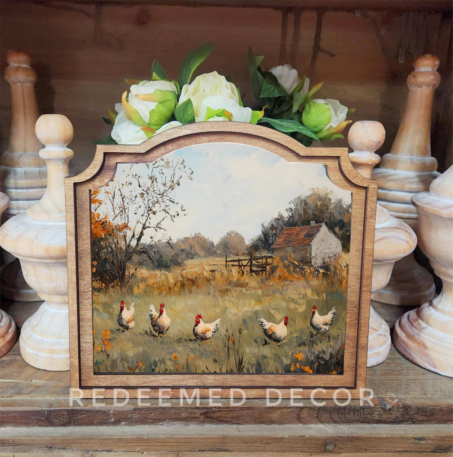 Provincial Chicken Painting Framed Art