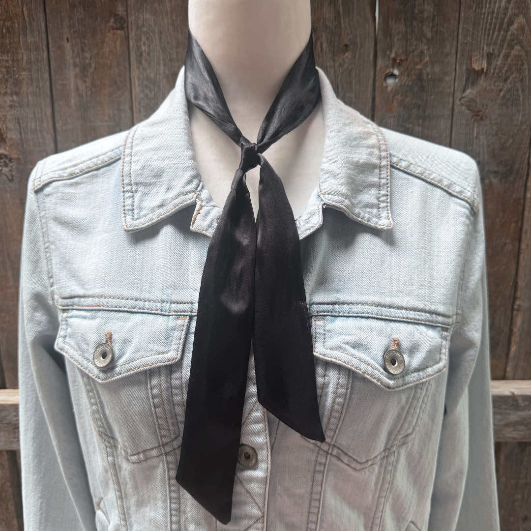 Black Western Skinny Mini Wild Rag